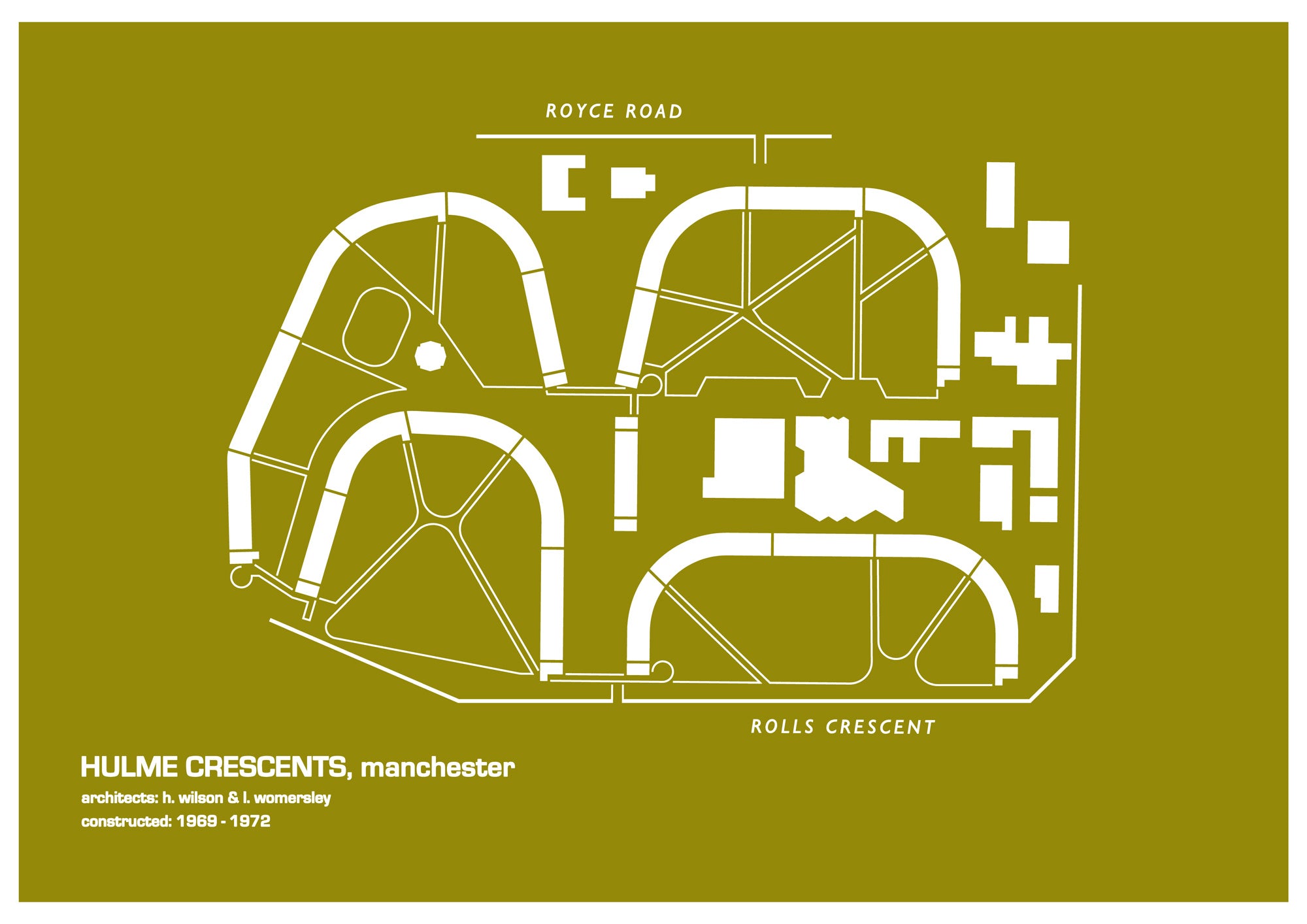 Hulme Crescents Manchester (Green)