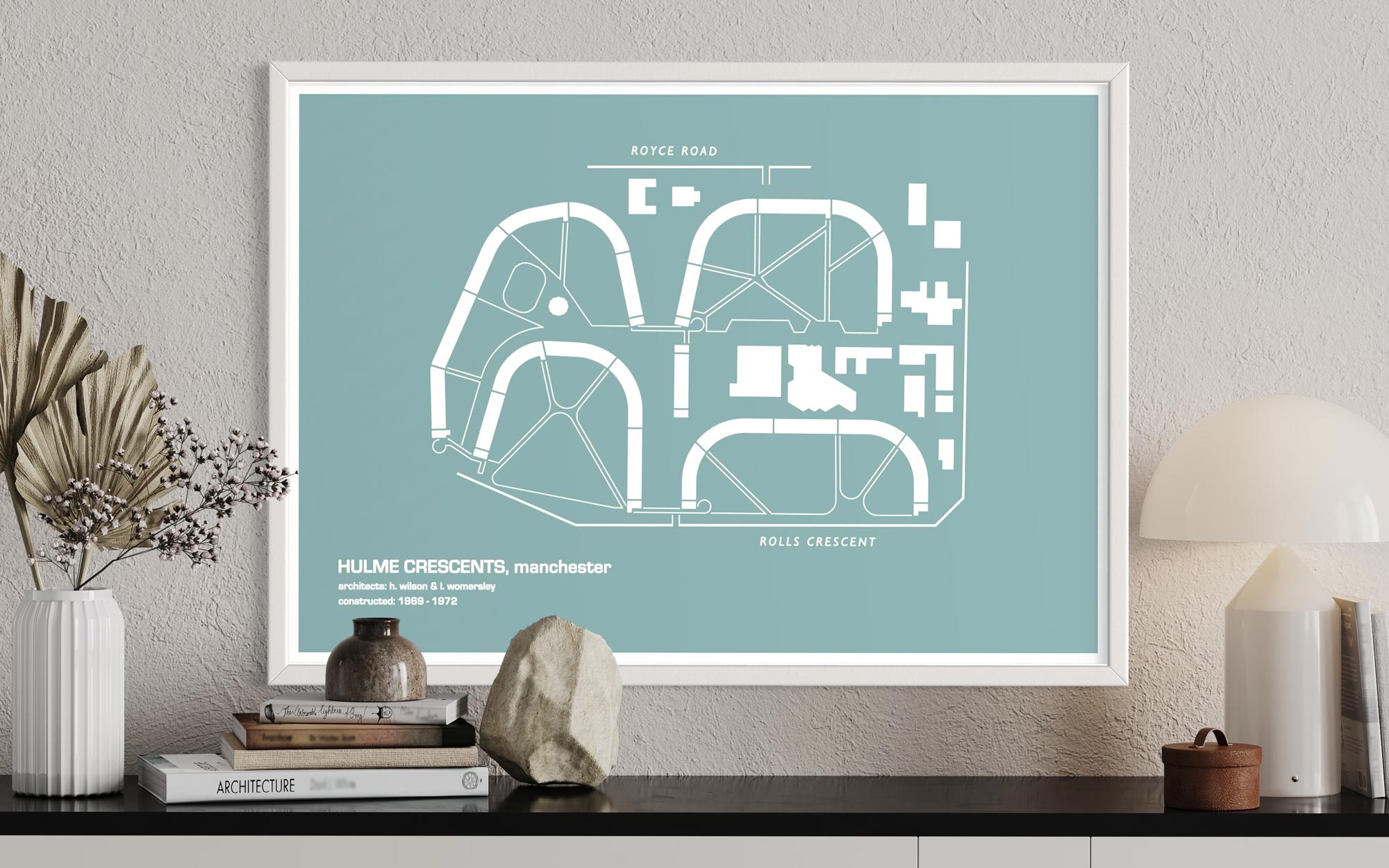 Hulme Crescent Manchester (Turquoise)