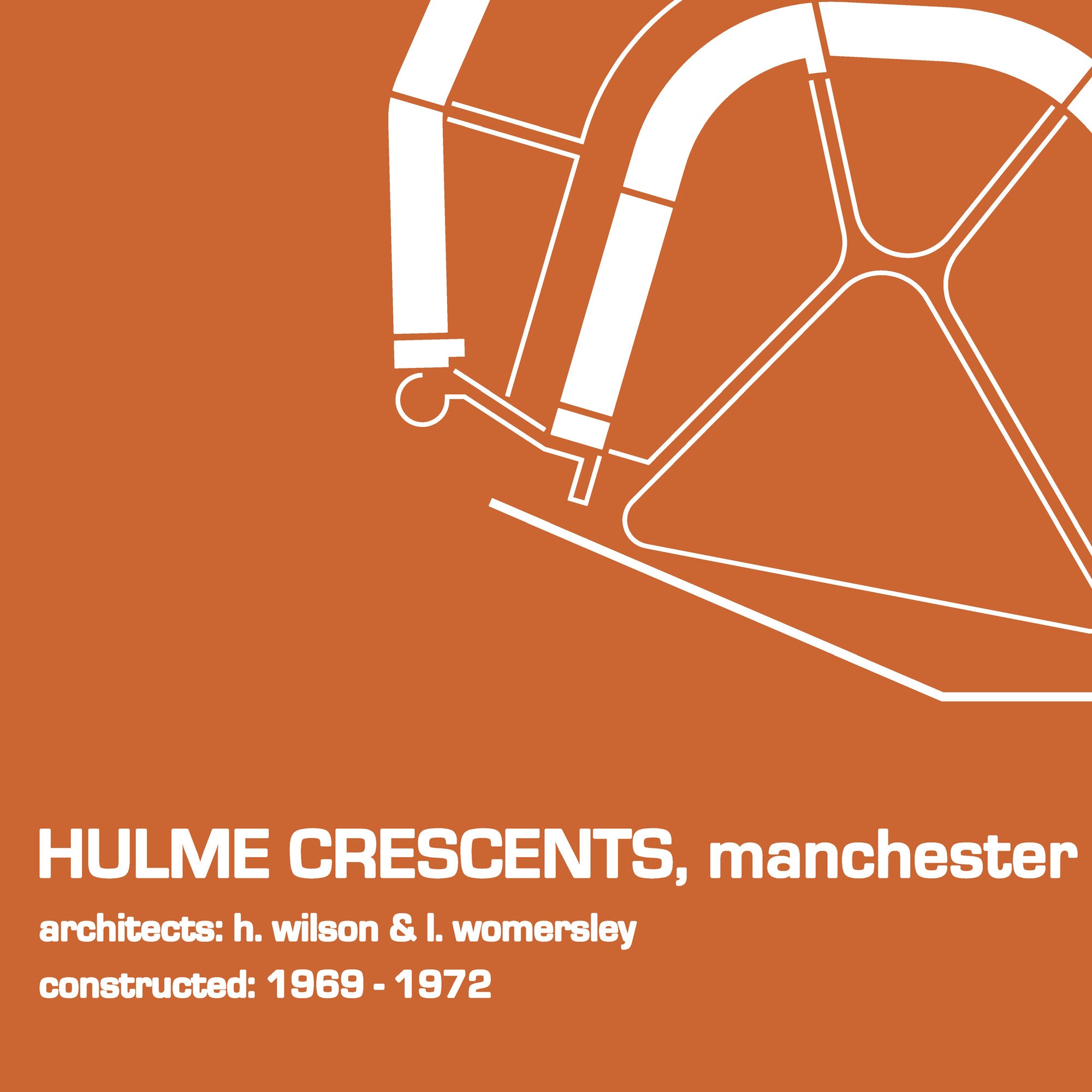Hulme Crescent Manchester (Orange)