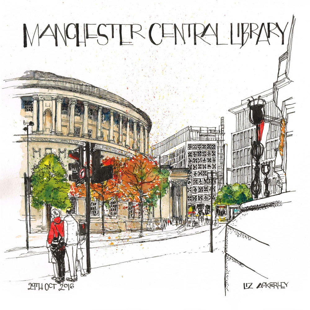 Manchester Central Library - framed art print | Manchester Art Prints