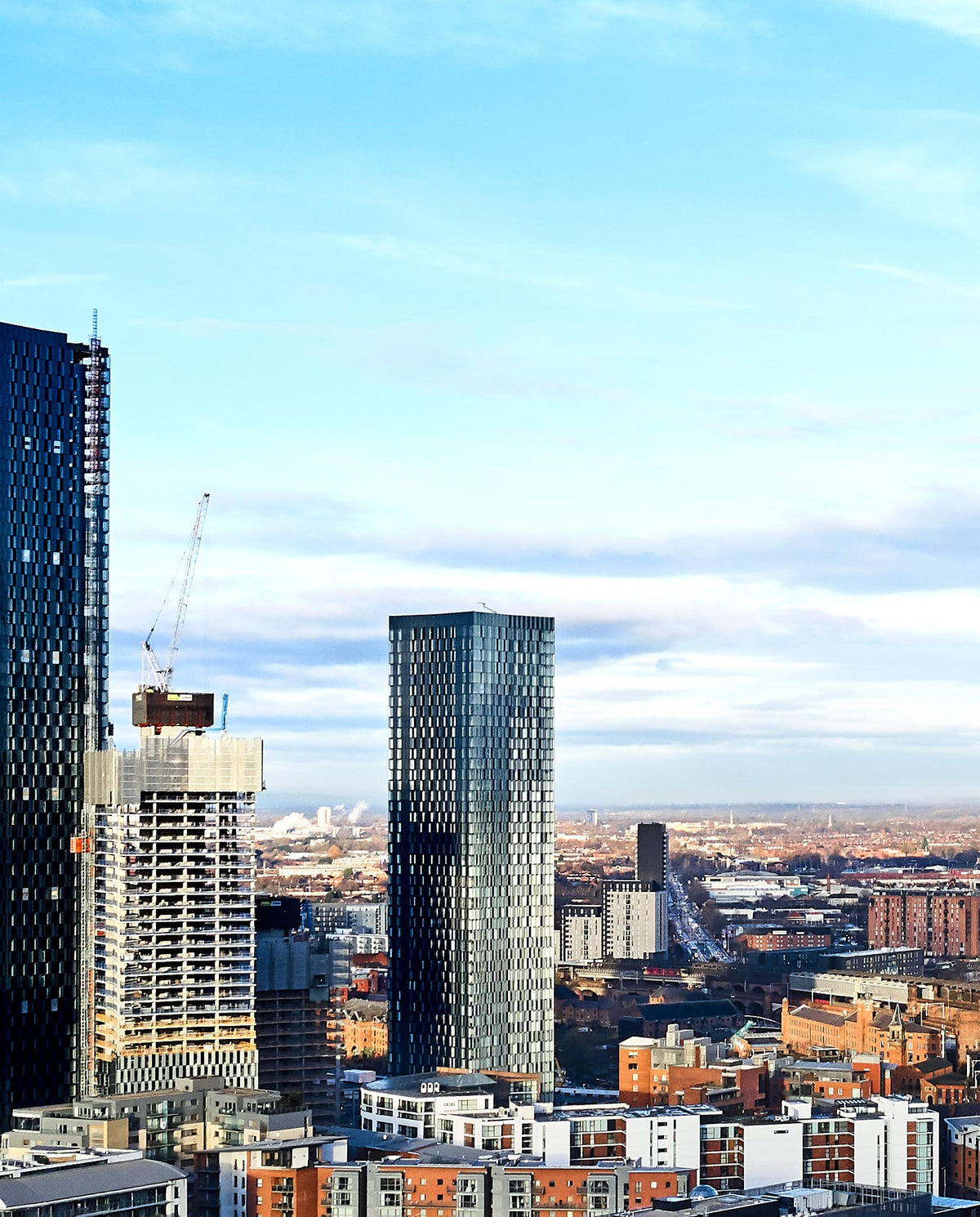 Manchester CityScape II - aerial skyline photography of the city centre ...
