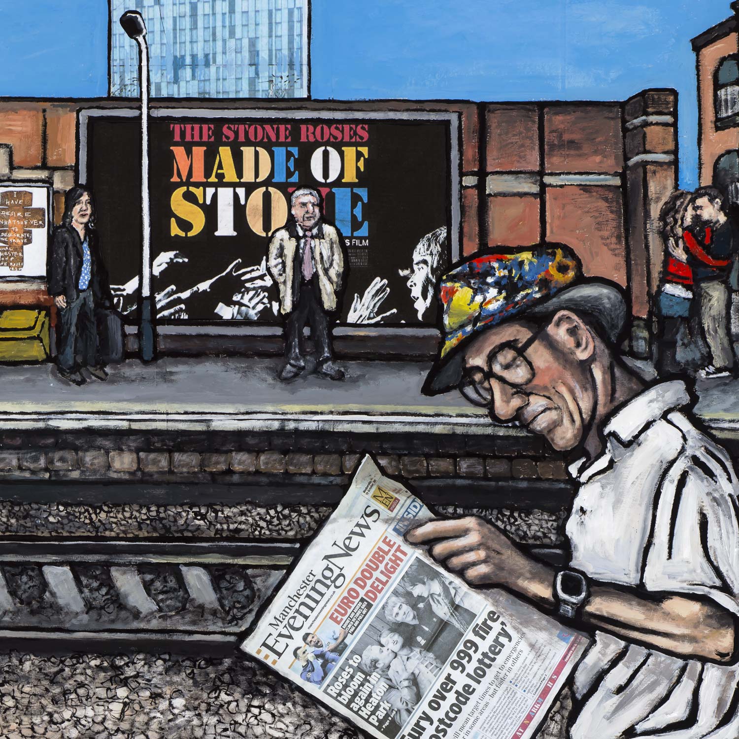 Stone Roses - Manchester Deansgate - framed art print – Manchester Art ...