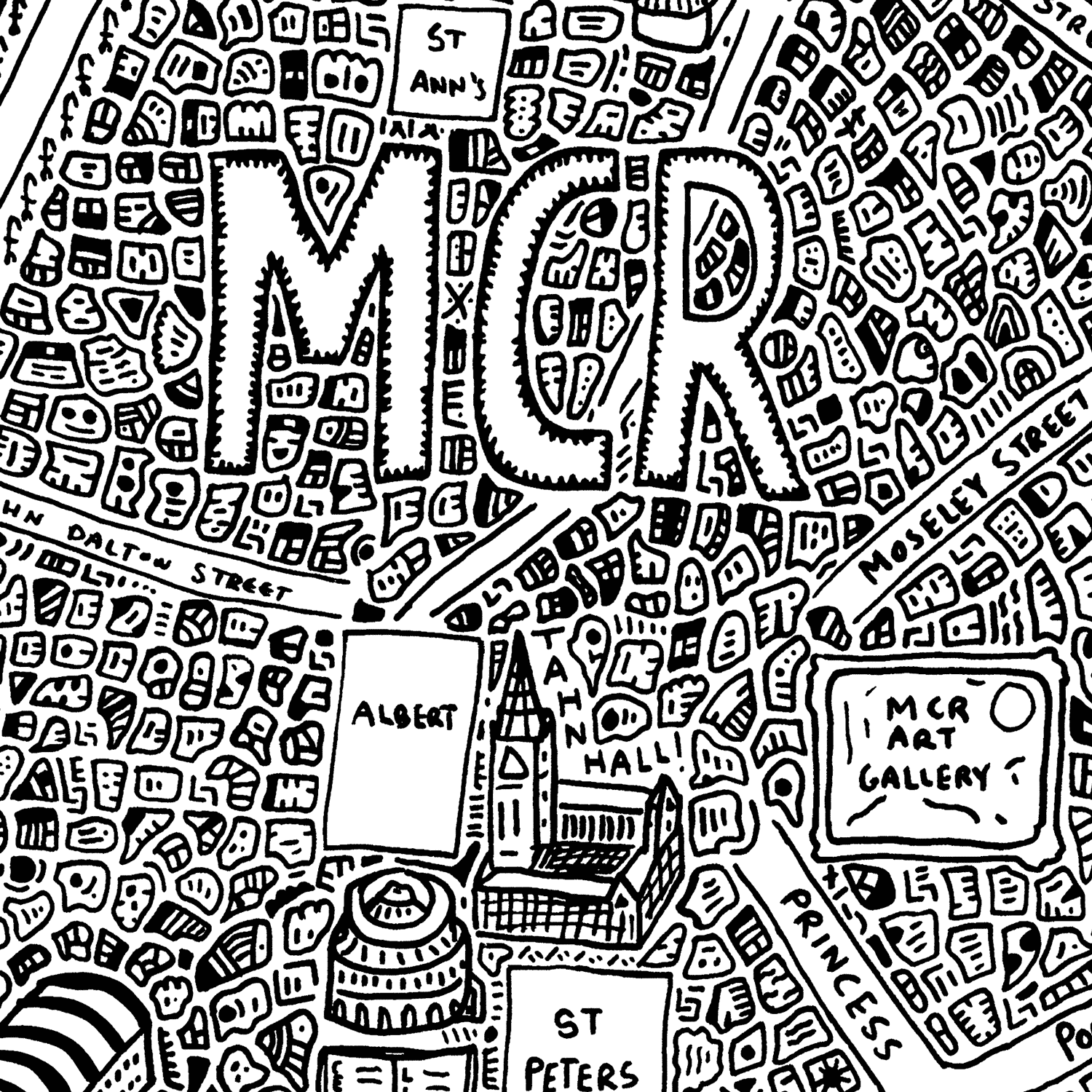 Manchester Doodle Map